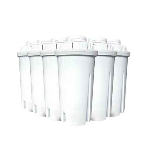 set 6 filtre pentru dozator apa calda, caso germany, capacitate filtrare 160 litrim filtrare in 5 pasi, reduce depunerile de calcar, filtru carbune activ, fara BPA, imbunatateste gustul apei, previne aparitia bacteriilor, alb