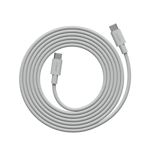 cablu de date si incarcare rapida, avolt, usb-c, usb-c, 2 metri gri