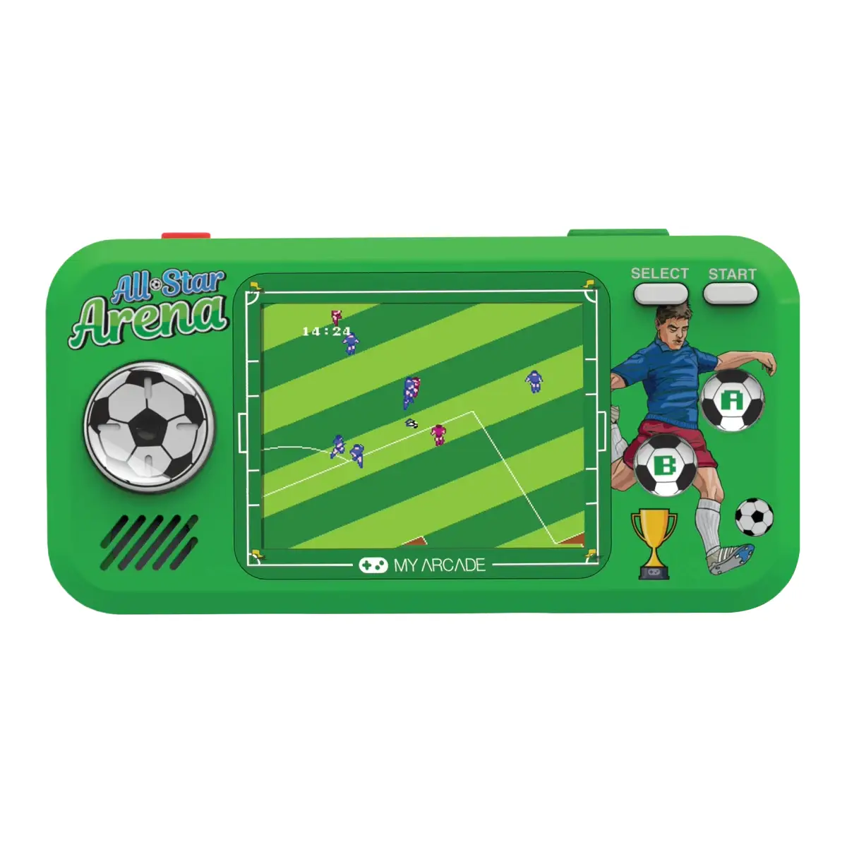 mini consola portabila de la myarcade, all star arena, 307 de jocuri, design retro ergonomic