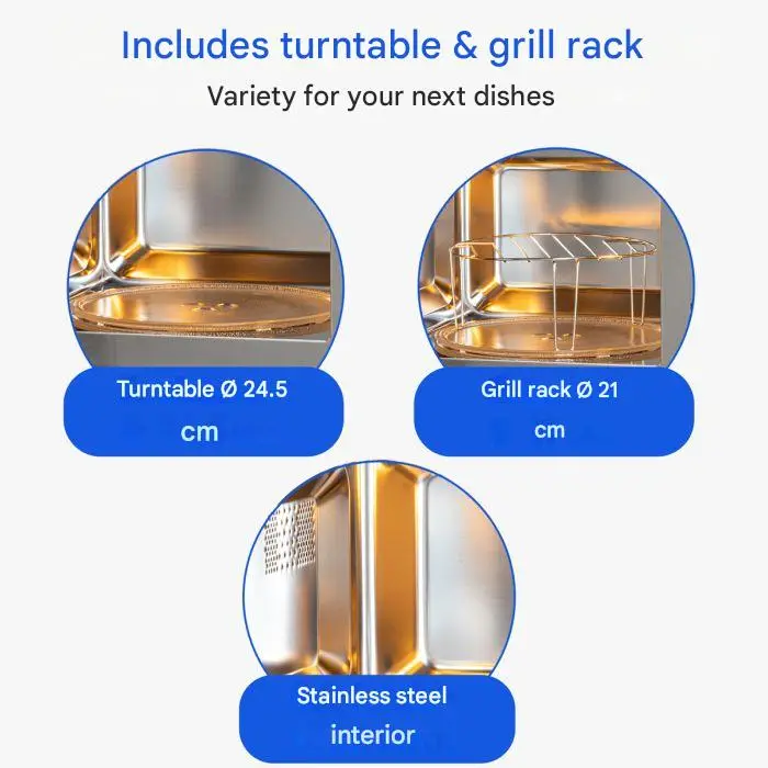 cuptor cu microunde incorporabil bomann, cu functie grill, putere 800 w, capacitate 20 litri
