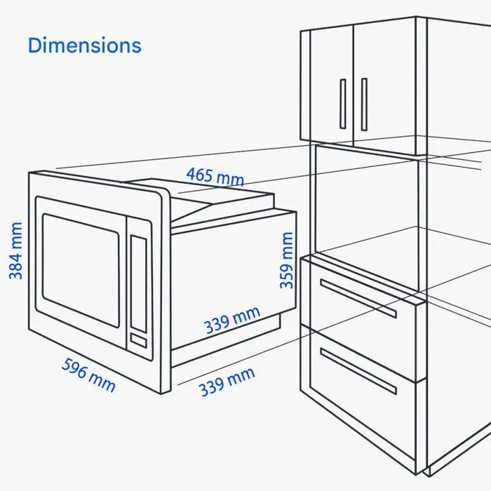 Cuptor cu microunde incorporabil, 20 litri, Bomann, inox