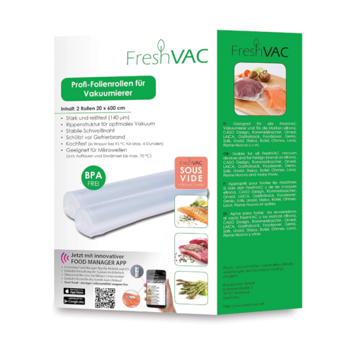 role pentru vidat sau gatit sous-vide freshvac 1153 caso germany 20 x 600 cm