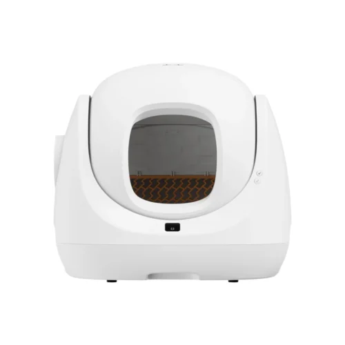 litiera automata cu functie auto-clean pentru pisici catlink, catlink, baymax, 70 l, control din aplicatie, functie auto-clean, monitorizare pisici multiple, covor interior antibacterian, senzor infrasoru, 4 senzori gratitatie, roti mobile, alb