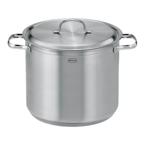 oala adanca de 8 litri, diametru 24 cm, rosle, pure elements, otel inoxidabil