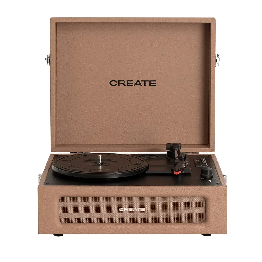 pick-up retro cu bluetooth, create, record player, cu port usb, slot card sd, mp3, design stil servieta