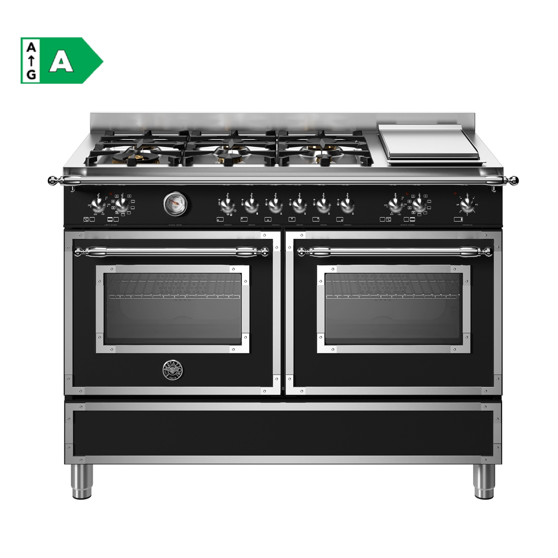 HER126G2ENET-aragaz pe gaz colectie heritage bertazzoni negru mat