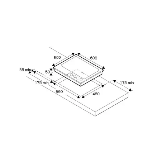 plita incorporabila pe gaz, bertazzoni italia, 4 arzatoare, 90 cm