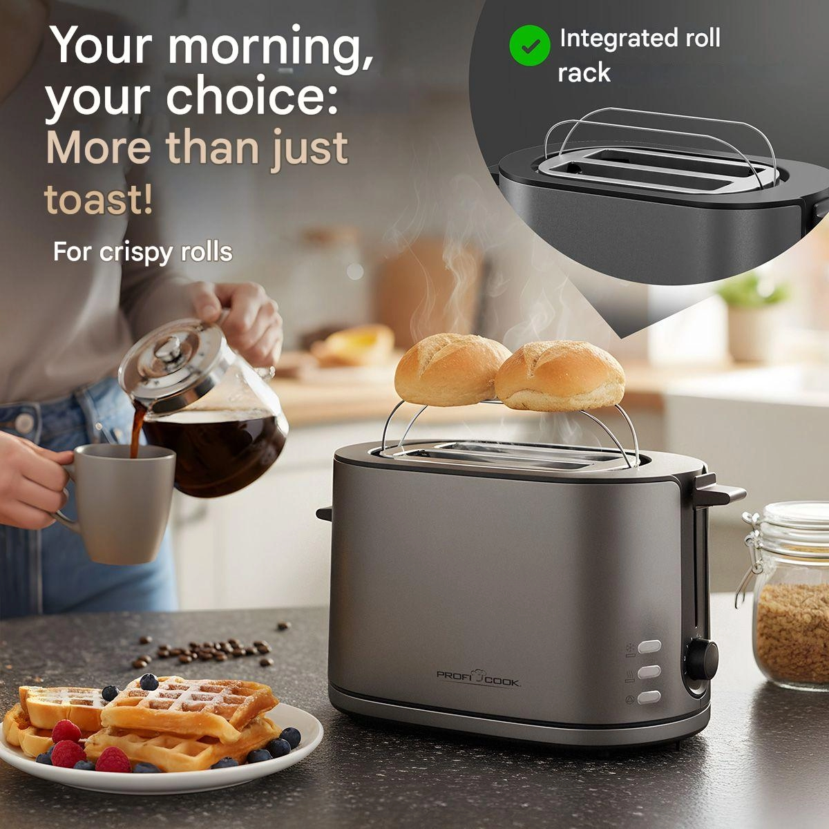 PC-TA1291 prajitor de paine antracit