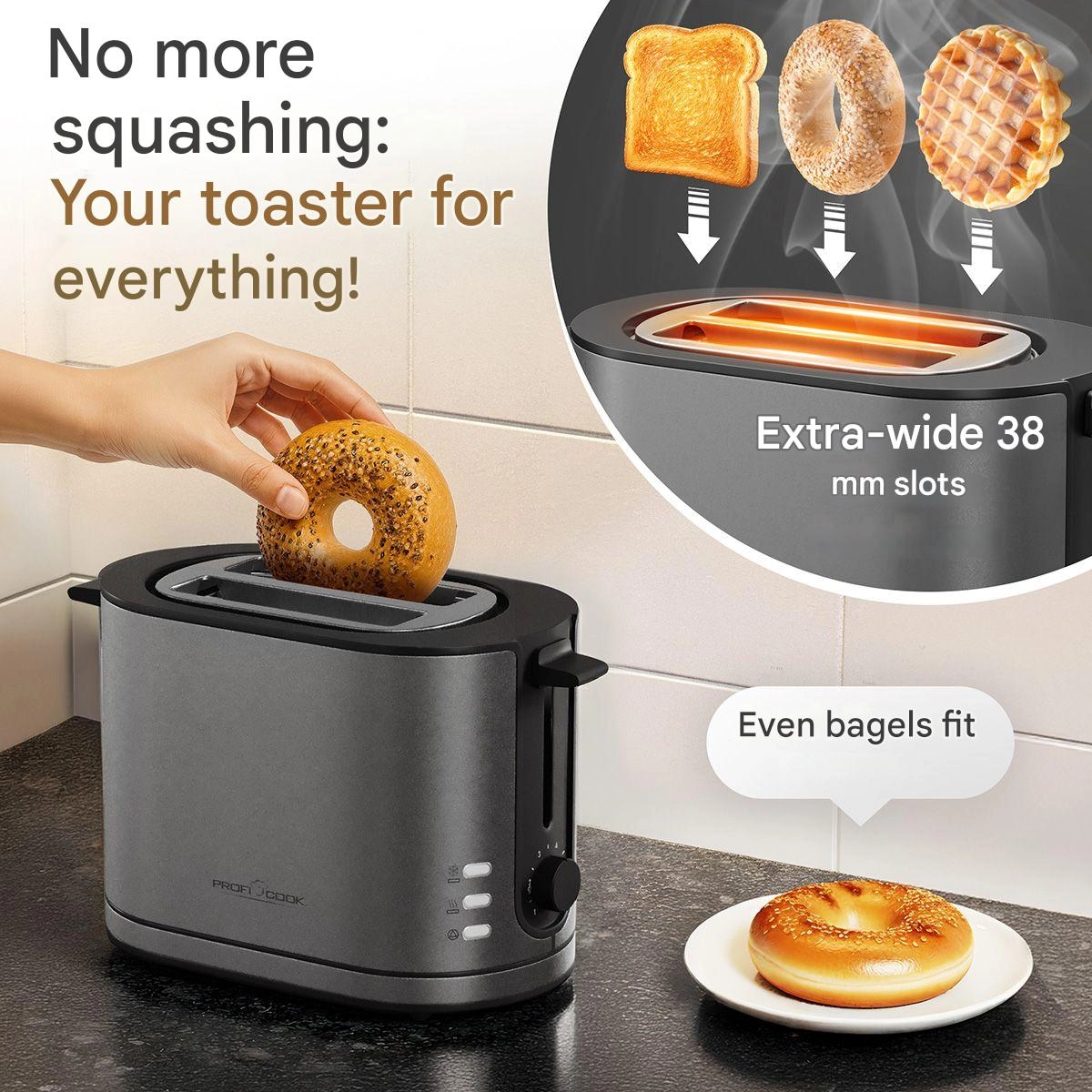 PC-TA1291 prajitor de paine antracit