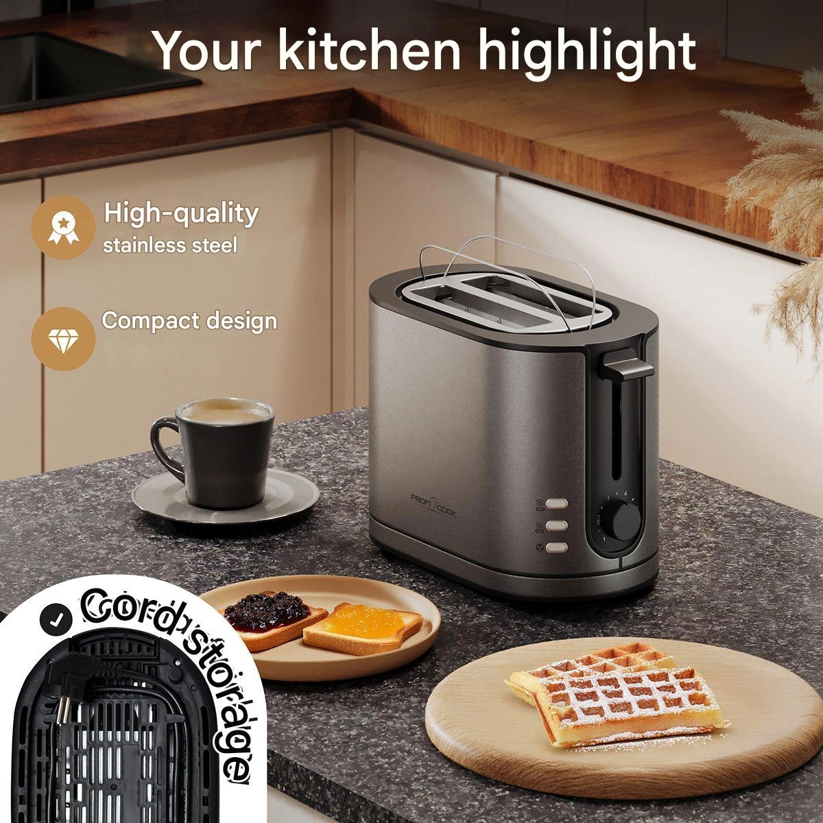 PC-TA1291 prajitor de paine antracit