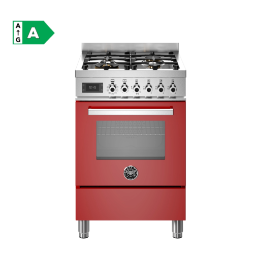 Aragaz pe gaz, Bertazzoni, 60 cm, 4 arzatoare, colectie Professional, rosu