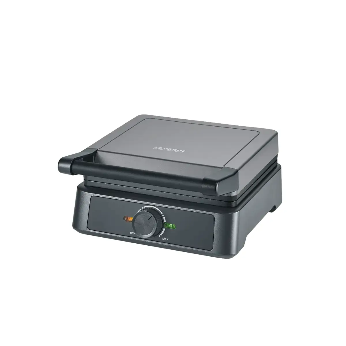 aparat de vafe si gofre severin, cu 2 placi antiaderente dreptunghiulare si panou de control mecanic, negru