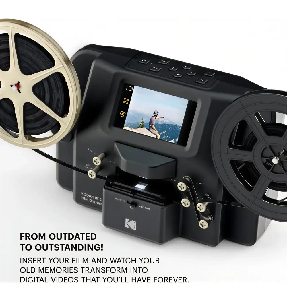 convertor pentru film 8mm si super 8mm, kodak, reels film digitizer, rezolutie de 1080p