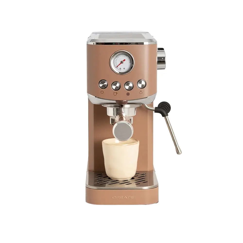 espressor retro semiautomat, create, thera classic compact, cu functie spumare lapte, cu accesorii pentru cafea
