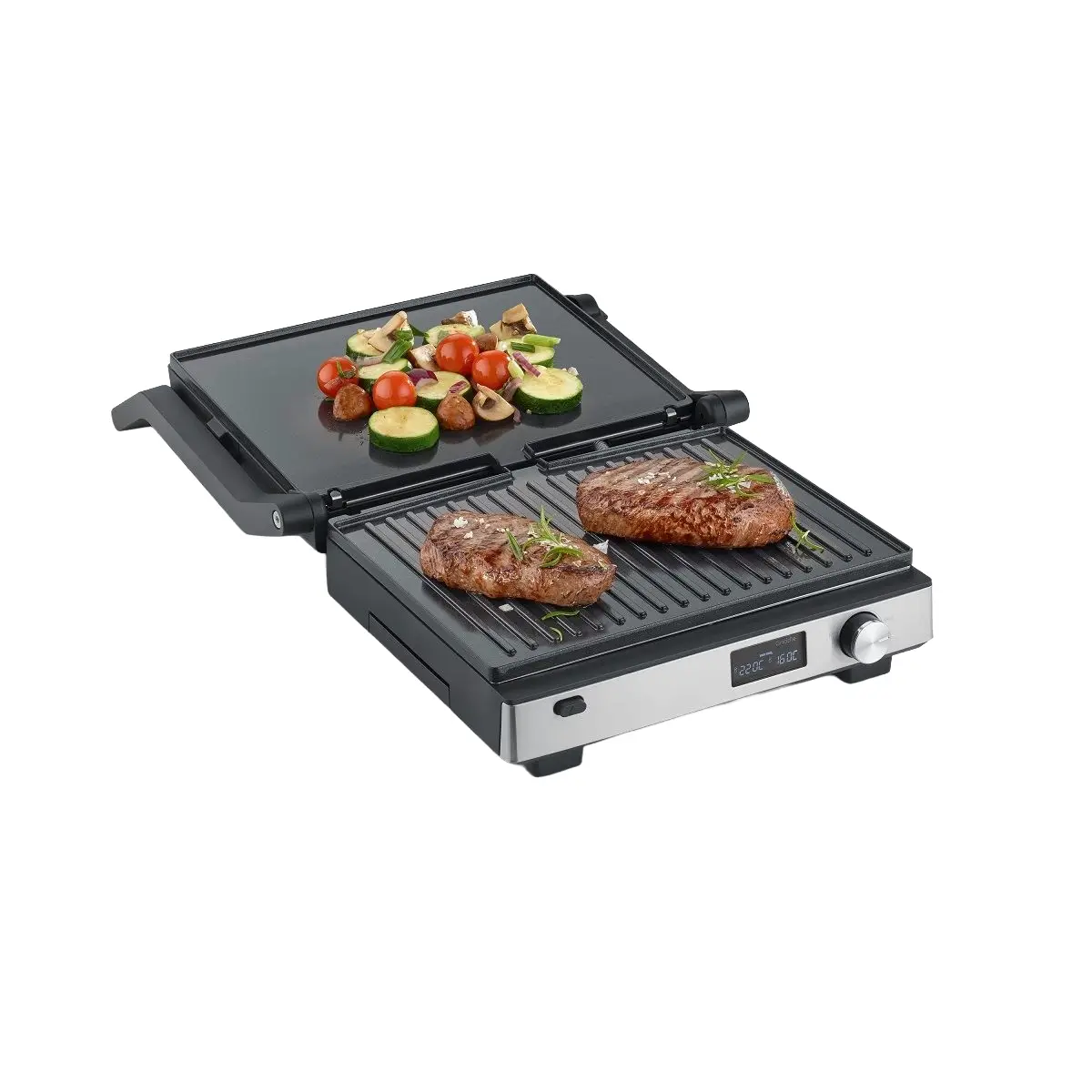 gratar electric 3in1 cu 3 seturi de placi interschimbabile, ideal pentru carne, sandvis, pancakes, gofre