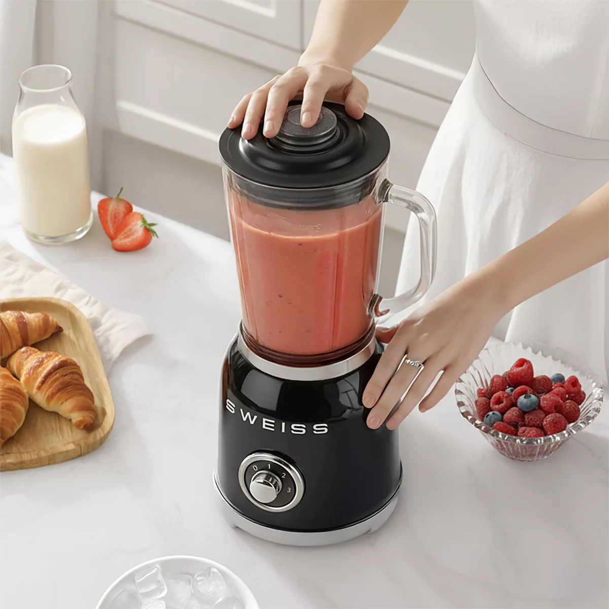 Blender Retro, Sweiss, 1.5 litri, negru