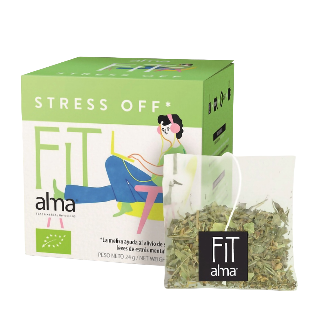 Ceai bio, 12 plicuri, Alma Teas, Fit Stress Off, provenit din culturi 100% organice