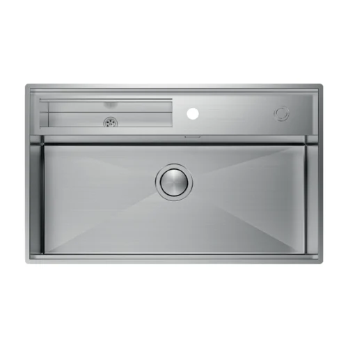 Chiuveta de bucatarie premium, Foster, Galante, 85 x 52 cm, 2 orificii standard pentru baterie