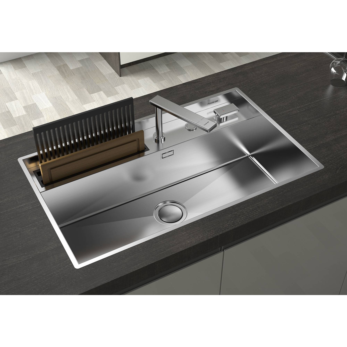 Chiuveta de bucatarie premium, Foster, Galante, montare flush-mount, top-mount, undermount