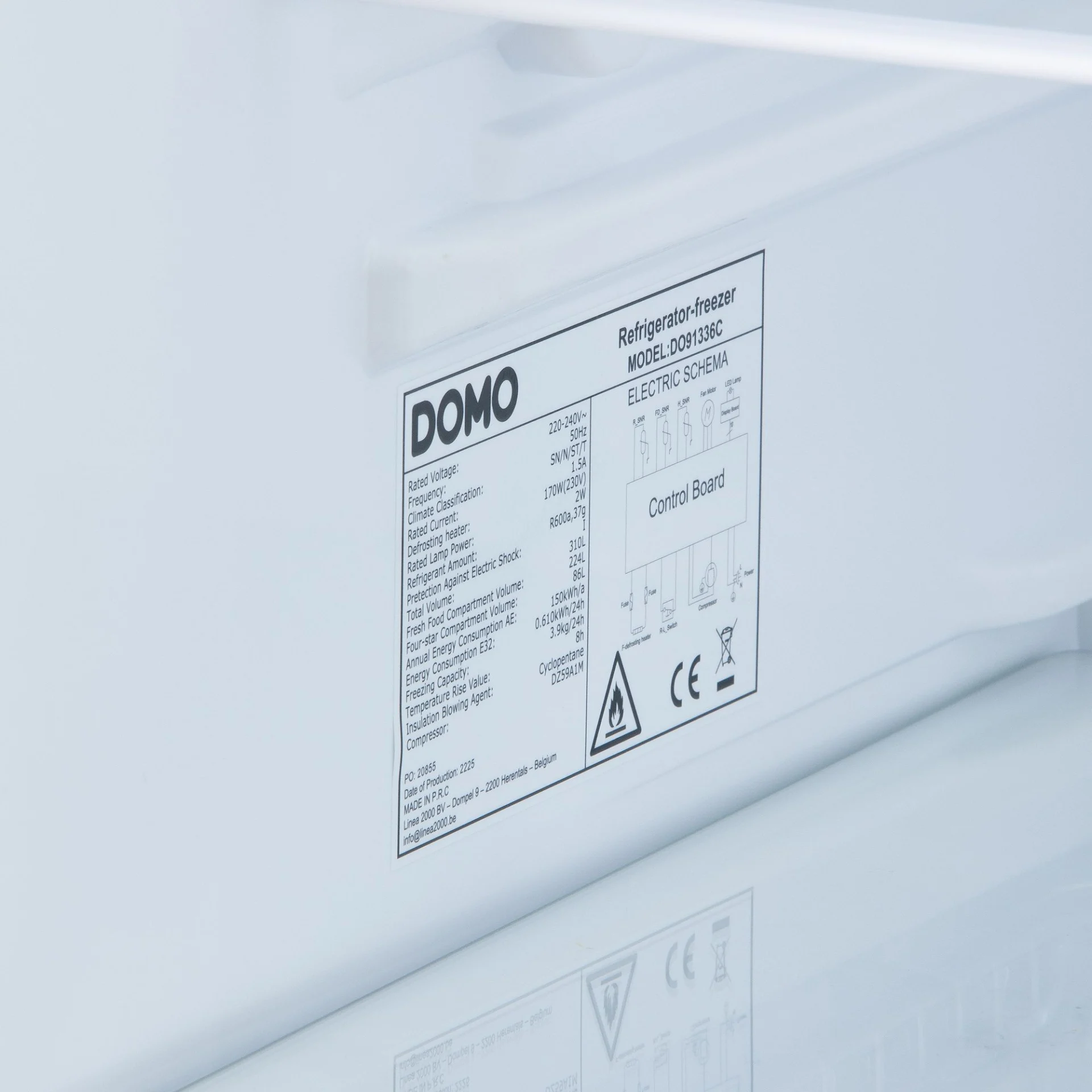 Combina frigorifica DOMO, iluminat interior LED