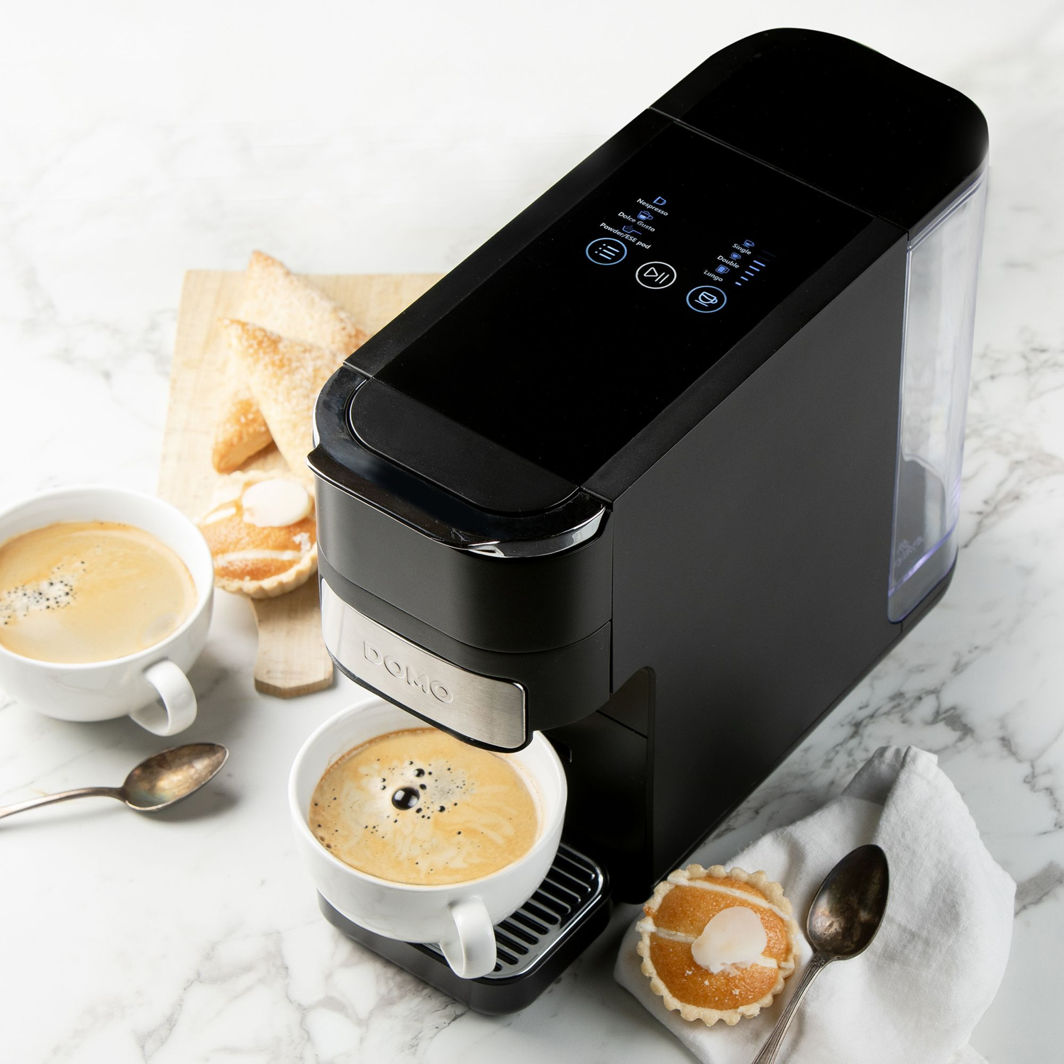 Esspresor automat 4in1, DOMO, perfect pentru diminetile in care esti pe fuga