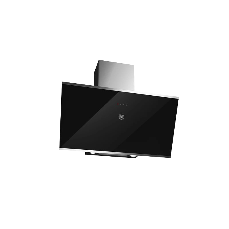 Hota decorativa inclinata Bertazzoni, 90 cm, colectie Modern, negru, 3 viteze, functie Booster