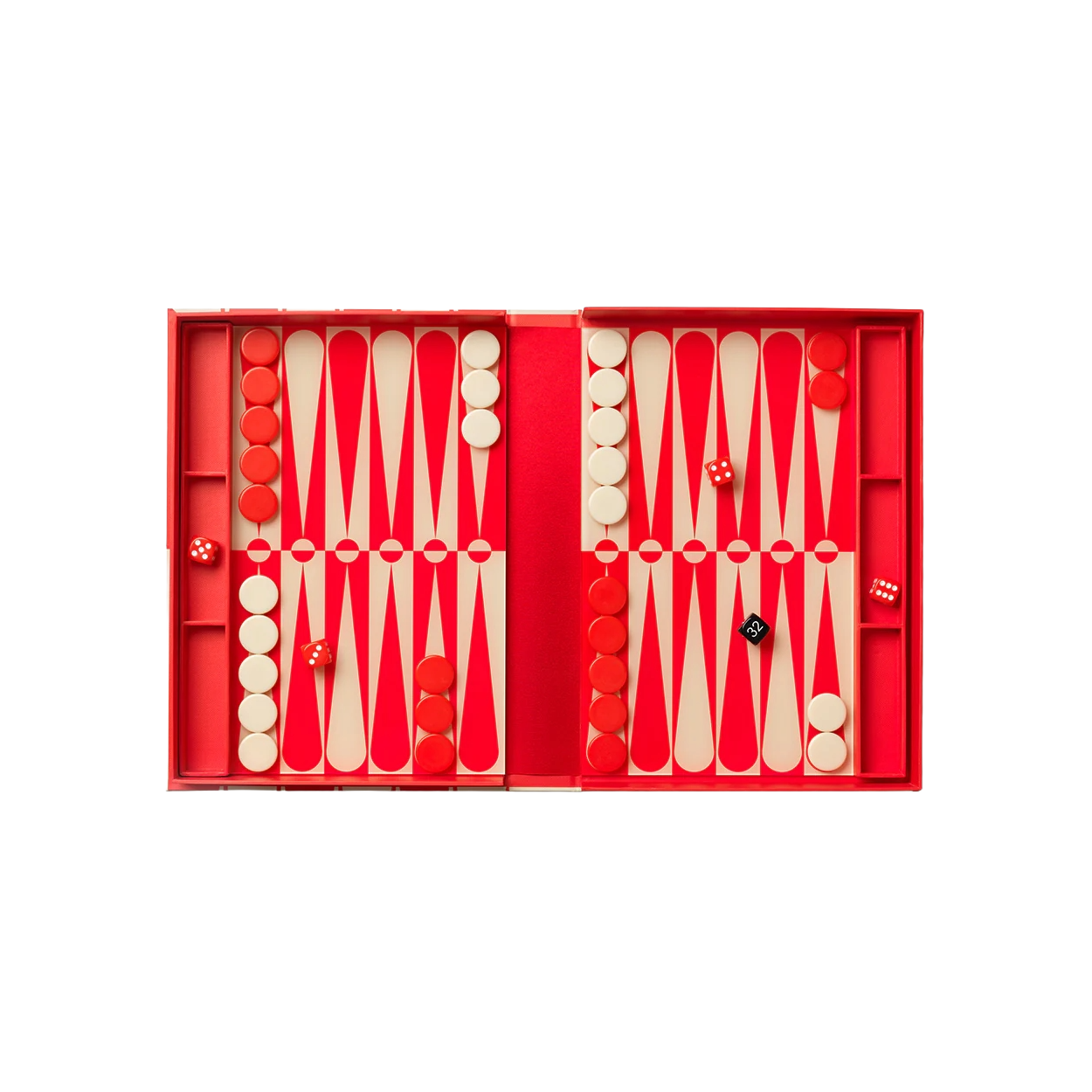 Joc de table Printworks Art of Bacgammon, rosu, 30 de piese