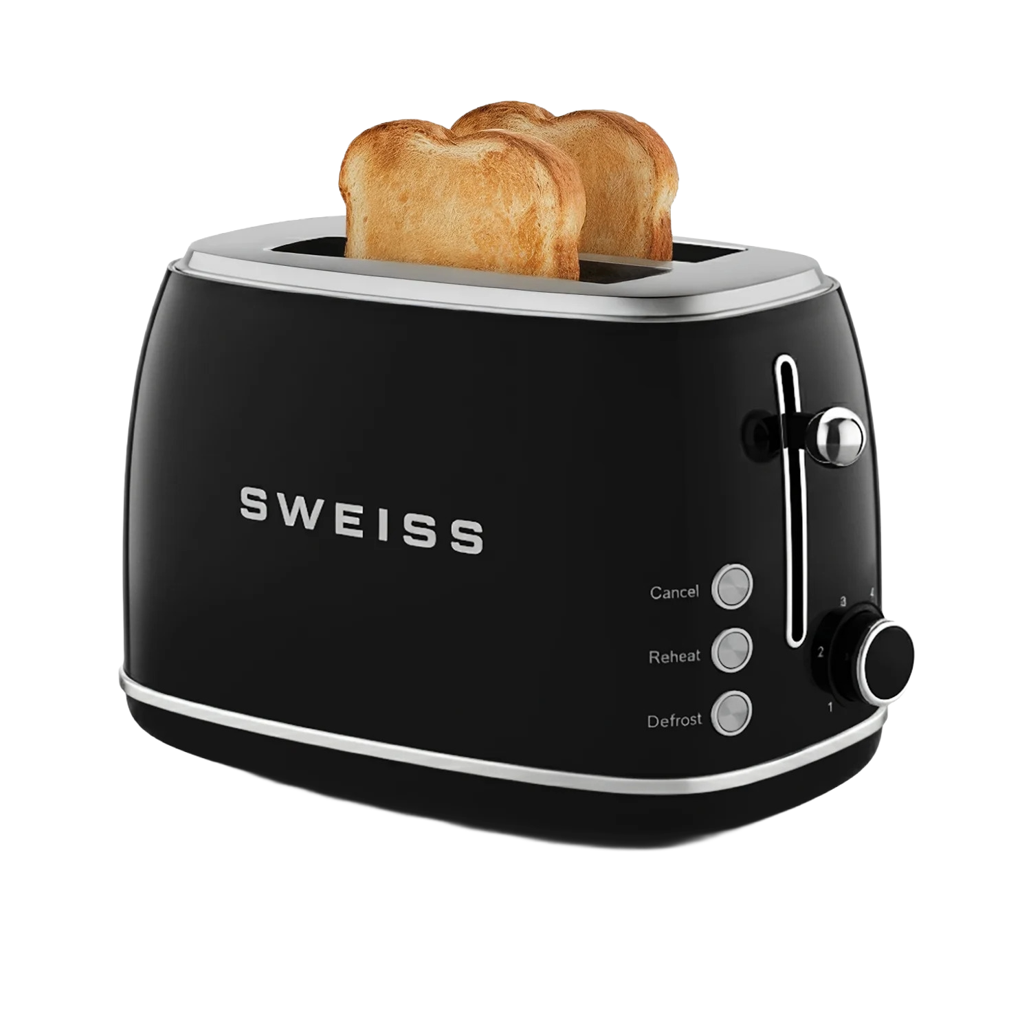 Prajitor de paine Retro S de la Swiss, cu doua felii de paine prajita