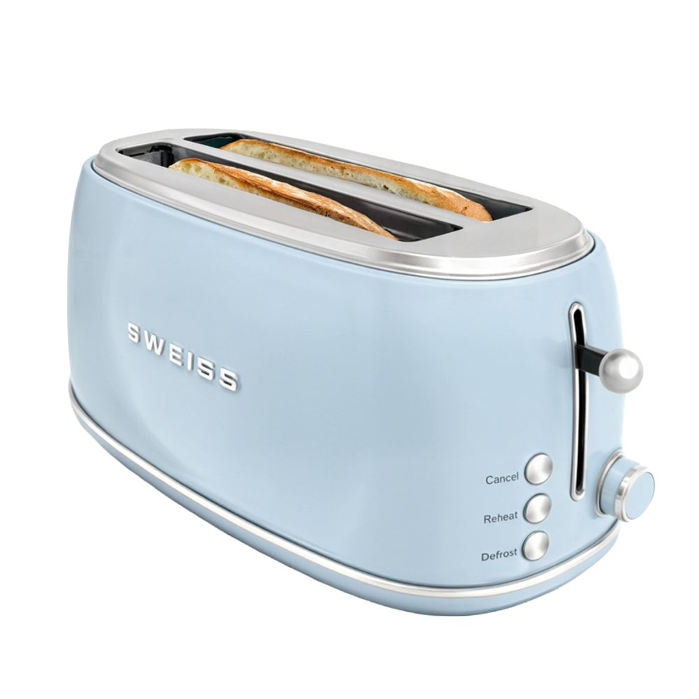 Prajitor de paine Retro de la Swiss, cu doua felii de paine prajita
