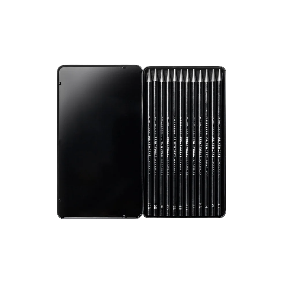 Set 12 creioane grafit, negru, 12 gradatii