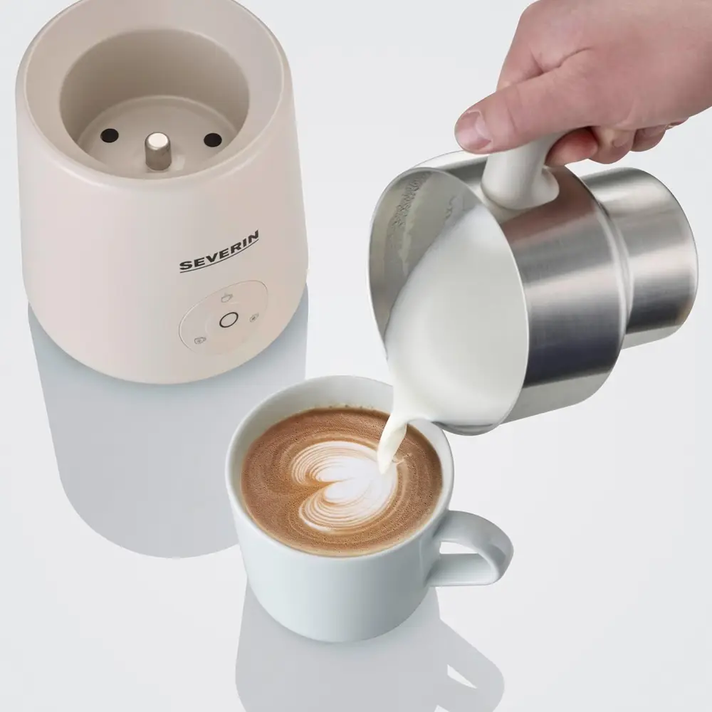 aparat de spumare lapte, severin, spuma pentru cappucino in cana