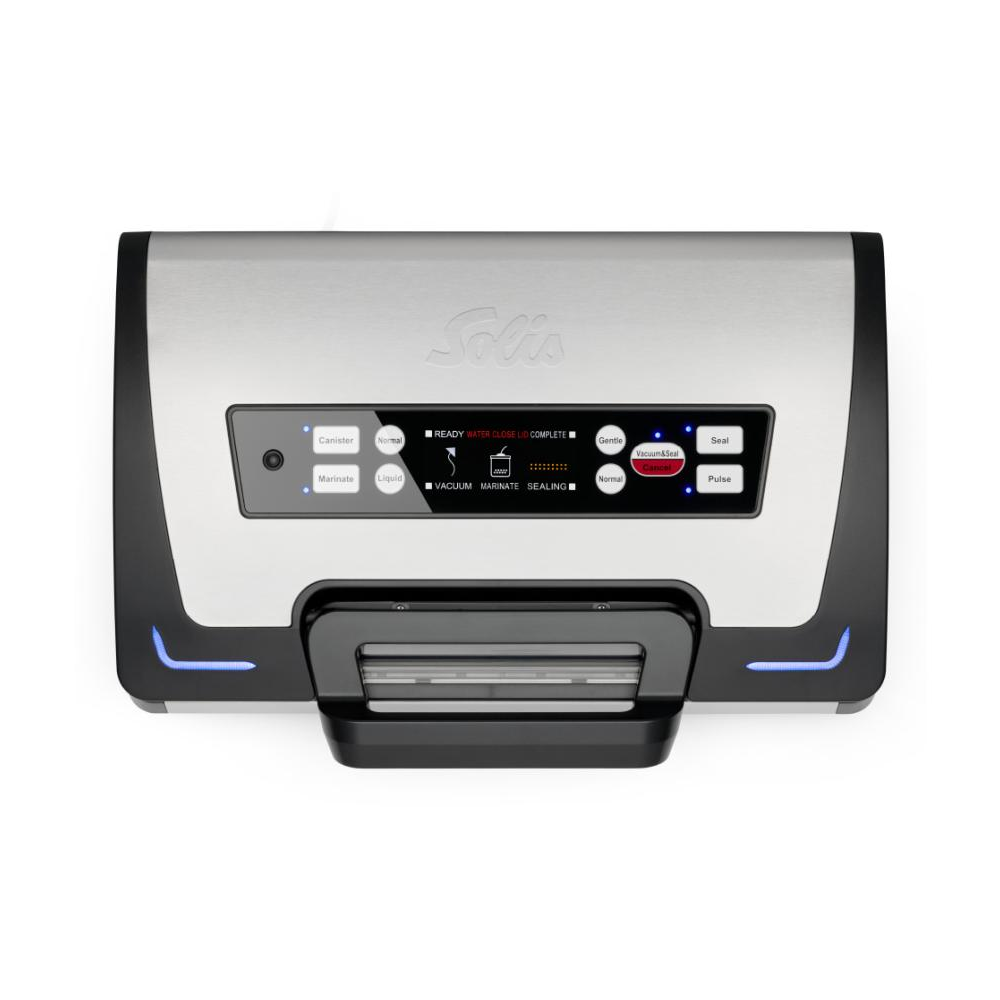 aparat de vidat, solis, wet and dry, cu vidare umeda, uscata si marinare, cu panou de control tactil, gri