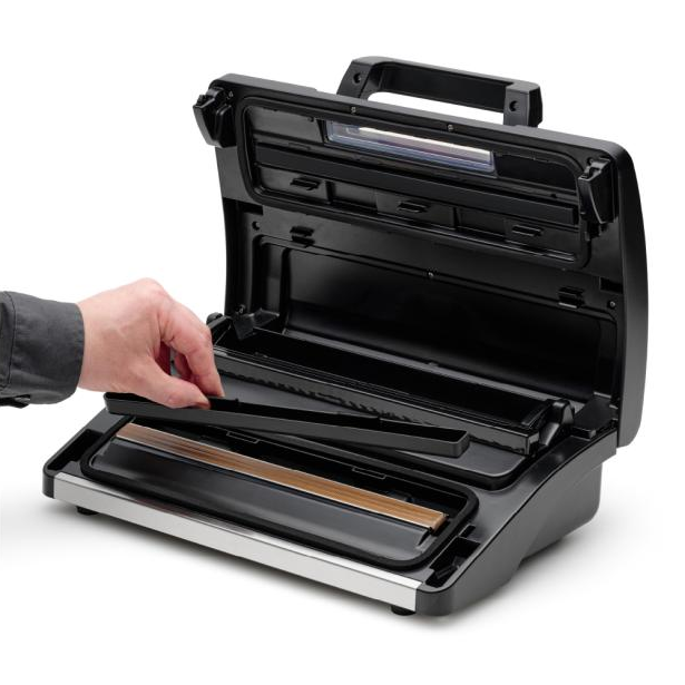 aparat de vidat, solis, wet and dry, cu vidare umeda, uscata si marinare, cu cutter integrat, gri