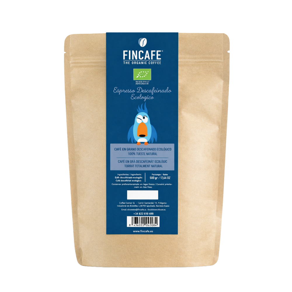 cafea boabe organica decofeinizata, fincafe, cultivata prin procese artizanale, cu note florale, 500 g