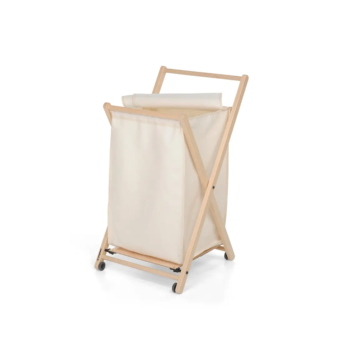 cos de rufe mobil, pliabil, foppapedretti, angel, din lemn masiv de fag, lemn natur