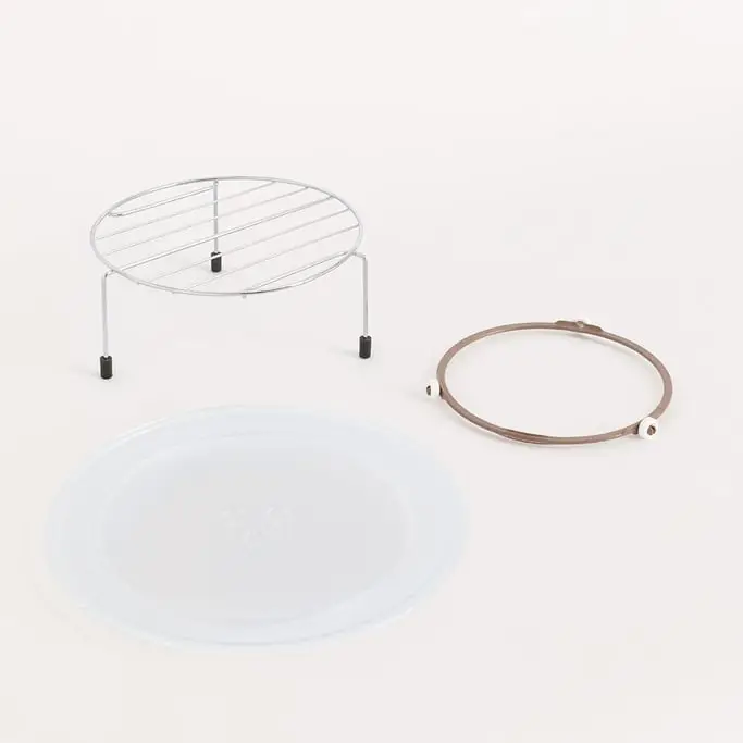 piese cuptor cu microunde retro de la create, platou rotativ si suport grill