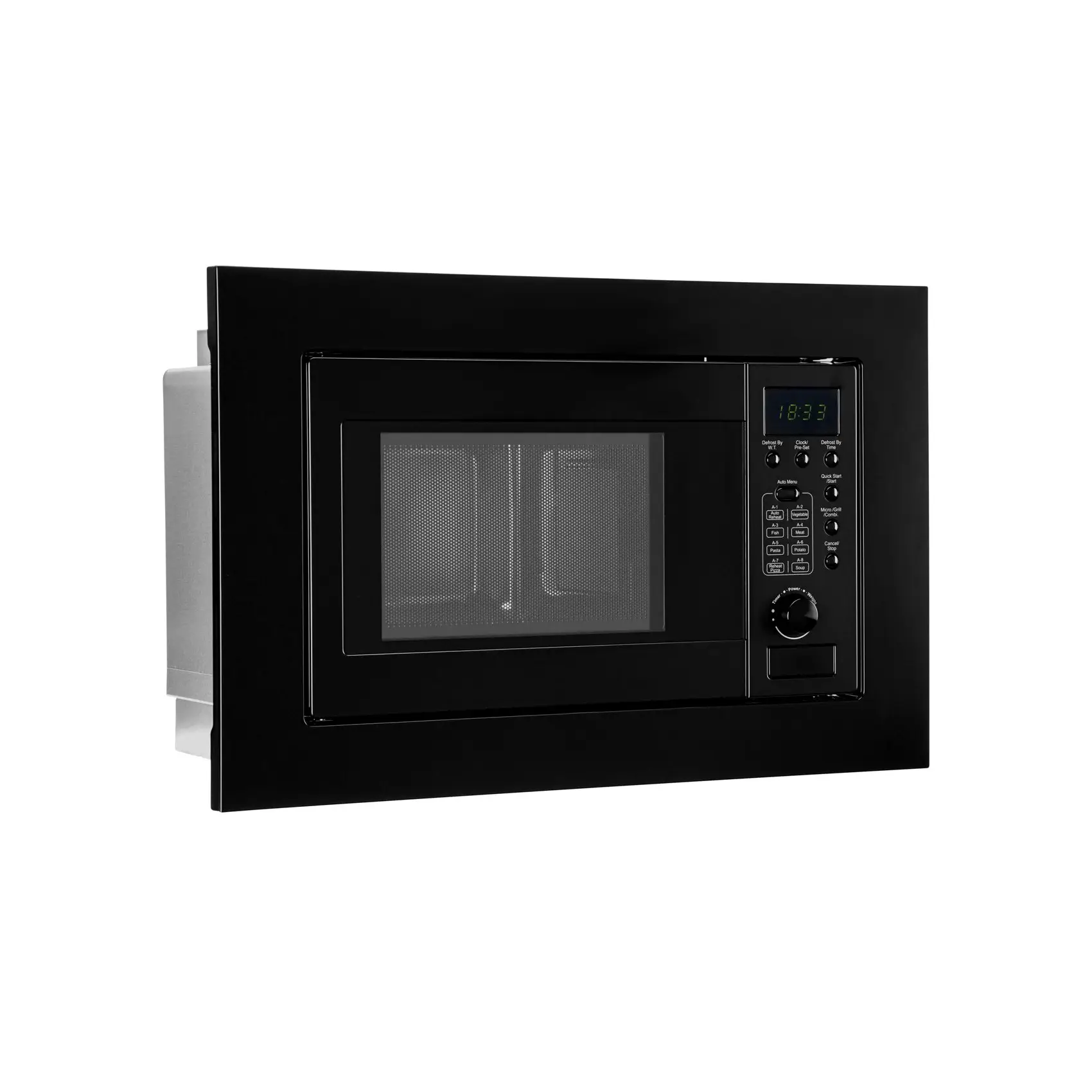 cuptor cu microunde incorporabil bomann, finisaj negru