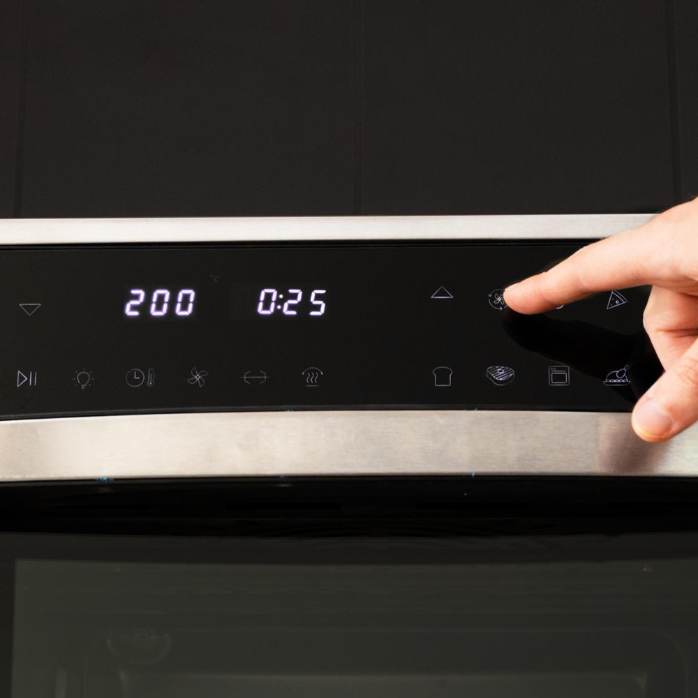 cuptor electric cu convectie, cecotec, cu capacitate de 30 litri si 9 programe prestabilite, cu panou de control tactil, inox