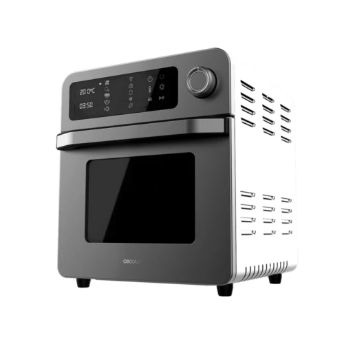 cuptor electric cu convectie, cecotec, bake and fry, cu capacitate de 15 litri si 10 programe prestabilite, gri