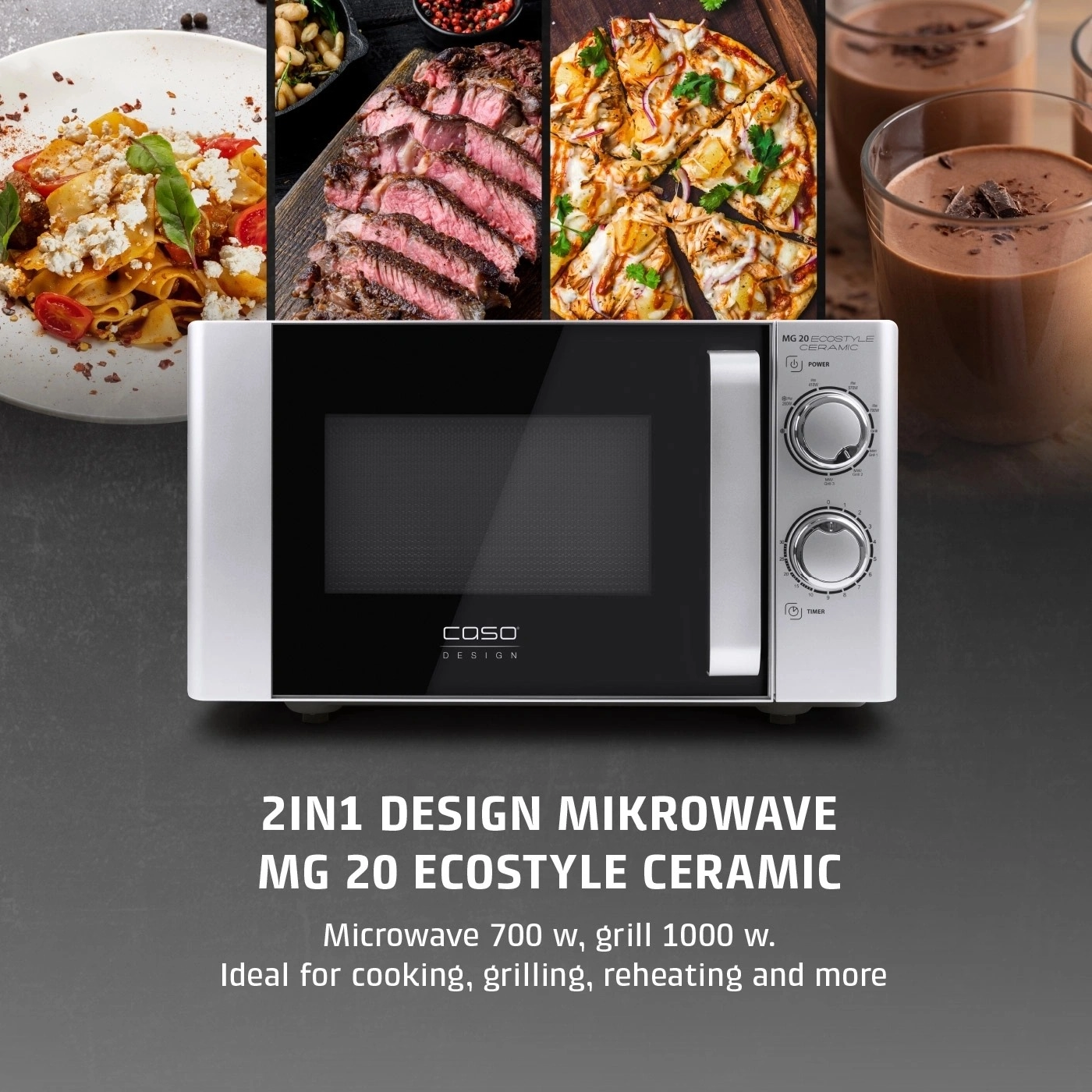 Cuptor cu microunde Caso Germany, fara farfurie rotativa