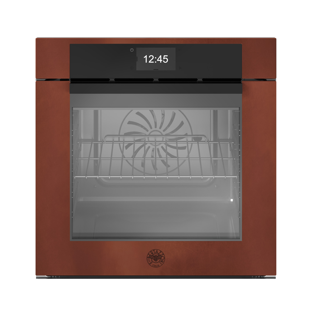 cuptor electric incorporabil cu convectie si aburi, bertazzoni, total steam tft, colectie modern, cu finisaj mat, cupru