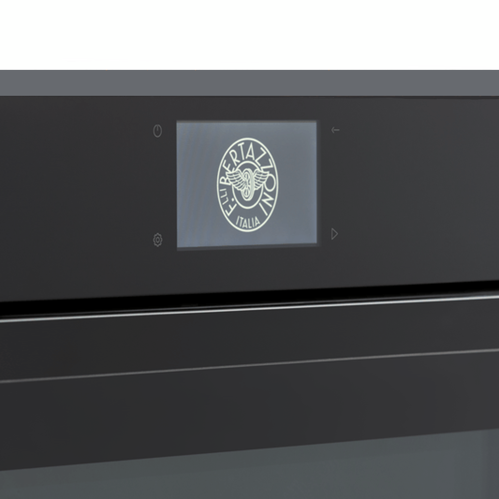 logo cuptor electric incorporabil cu convectie si aburi, bertazzoni, total steam tft, colectie modern, cu finisaj mat, gri
