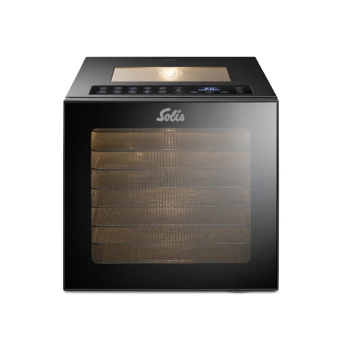 deshidrator de alimente, solis vitadry, cu 8 tavi din otel inoxidabil si ferestre de vizualizare, negru