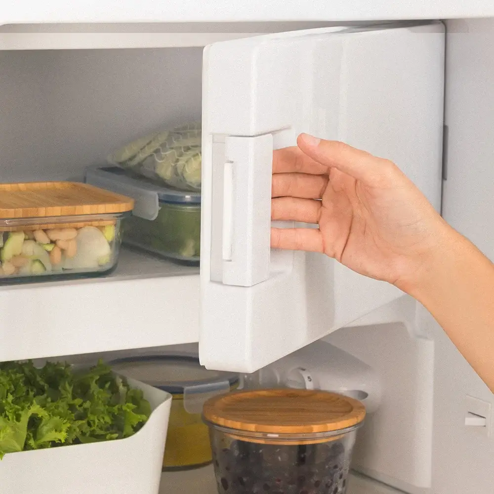 frigider create 281 litri, sage cu maner auriu