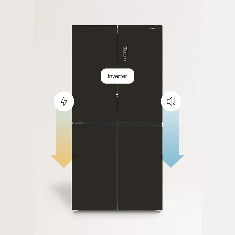 Frigider side by side No Frost, CREATE, Studio, 503 litri, negru