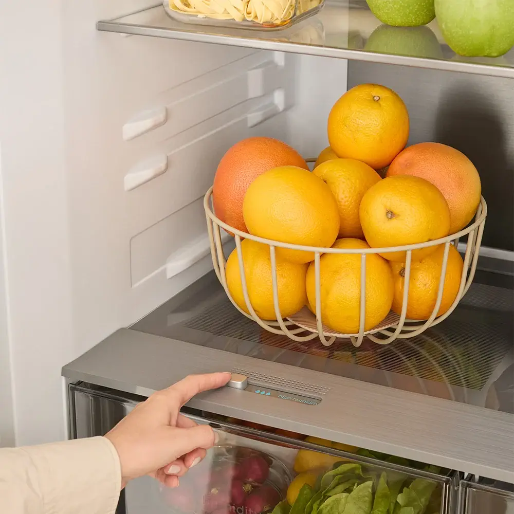 frigider side by side create, capacitate 503 litri, 177 cm, tehnlogie inverter, semi incorporabil, control umiditate, inox