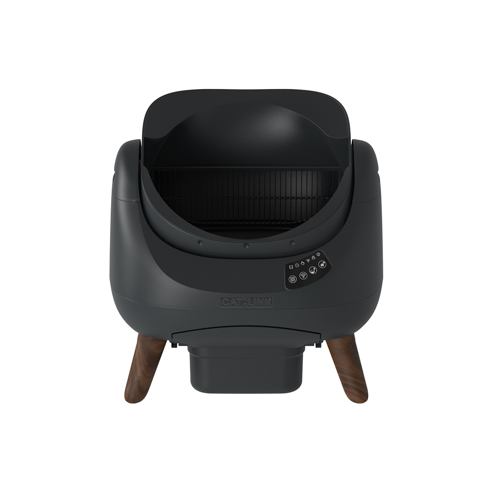 litiera automata cu autocuratare pentru pisici u AI integrat catlink, open-x, capacitate colectare 12 l, wi-fi, control prin aplicatie, monitorizare pisici multiple, elimina mirosurile, senzor infrarosu, sistem siguranta pisici, compatibila cu orice asternut igienic, gri