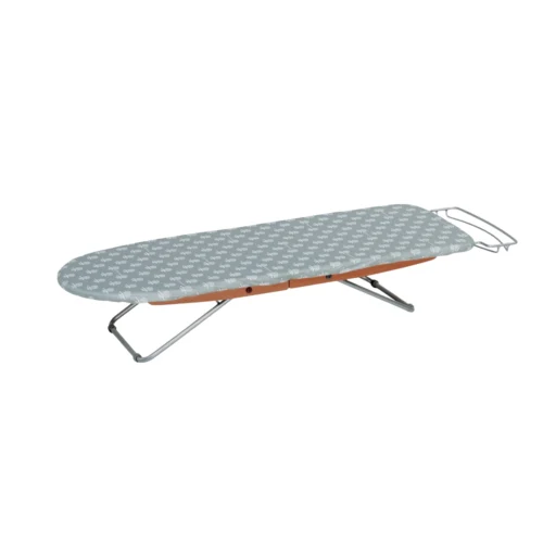 mini masa de calcat pliabila foppadedretti, stirofast, 123x50 cm, ideala calatorit, structura din lemn masiv de fag, suport lateral pentru fier de calcat, material bumbac termorezistent, geanta pentru transport inclusa, compacta, usor de transportat, lemn cires