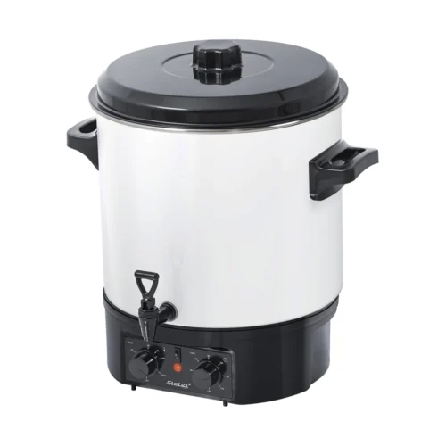 percolator 5in1 steba germany, 27 l, pentru vin fiert, cafea, ceai, conservare borcane gem, dulceata, bulion, incalzire, dezghetare, prajire in ulei, robinet pentru turnare usoara, potrivit pentru gatit sous vide, temperatura ajustabila 30-100°C, alb