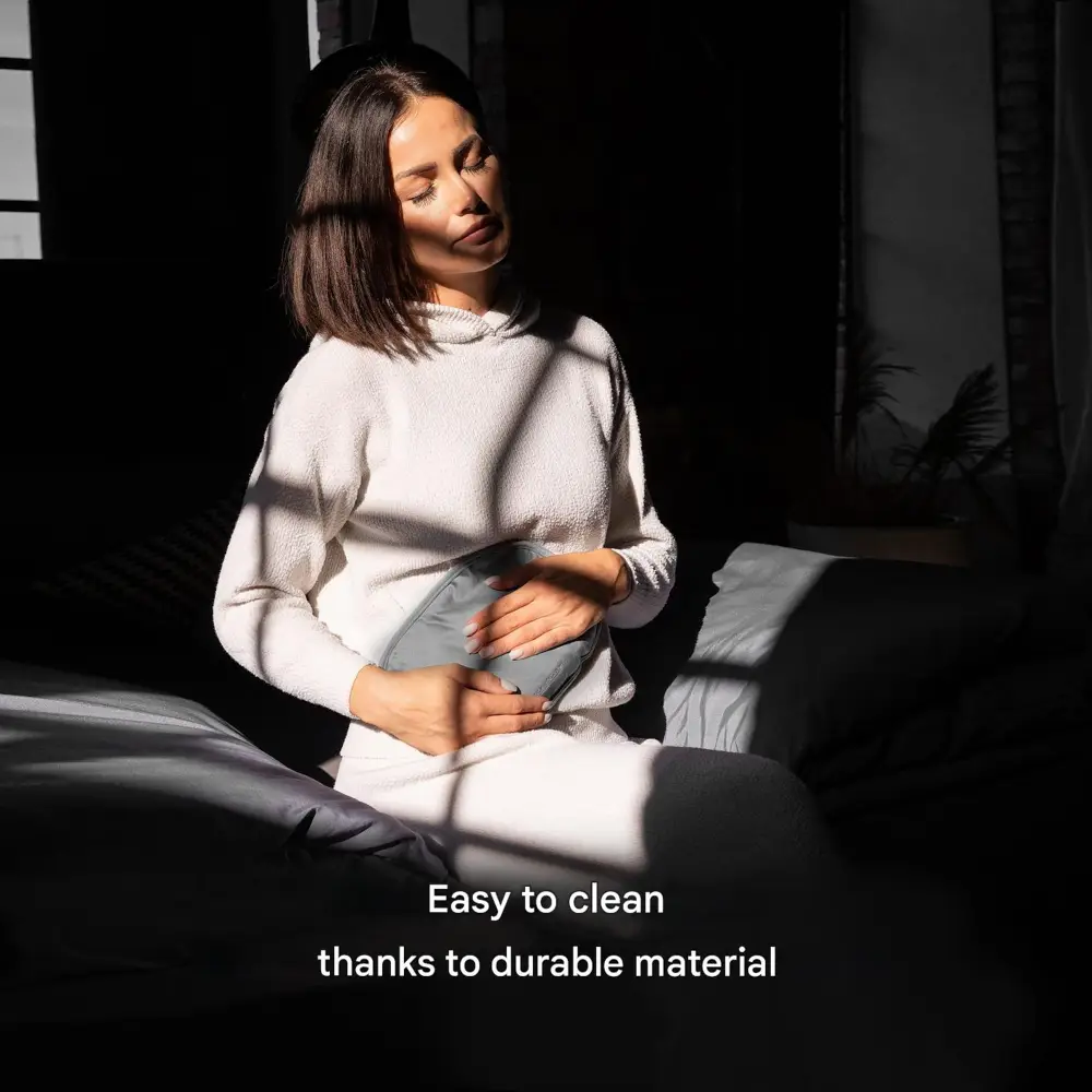 perna electrica cu apa calda, proficook, ideala pentru abdomen, spate, gat, incalzire rapida, gri
